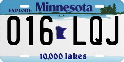 MN license plate 016LQJ