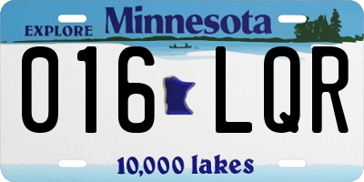 MN license plate 016LQR