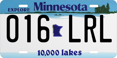 MN license plate 016LRL