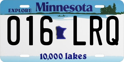 MN license plate 016LRQ