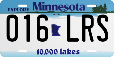 MN license plate 016LRS