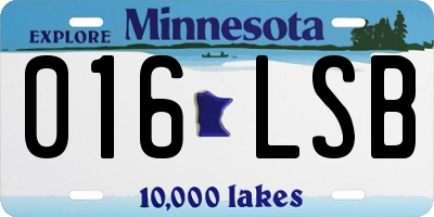 MN license plate 016LSB