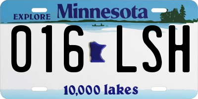 MN license plate 016LSH