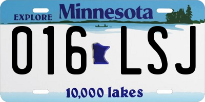 MN license plate 016LSJ