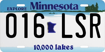MN license plate 016LSR