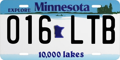 MN license plate 016LTB