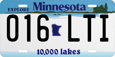 MN license plate 016LTI