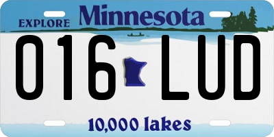 MN license plate 016LUD