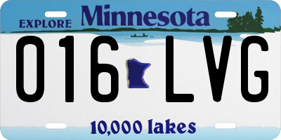 MN license plate 016LVG