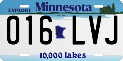 MN license plate 016LVJ