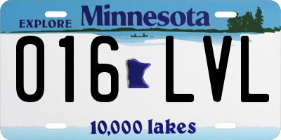 MN license plate 016LVL