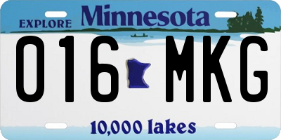 MN license plate 016MKG