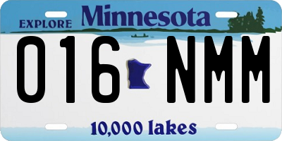 MN license plate 016NMM