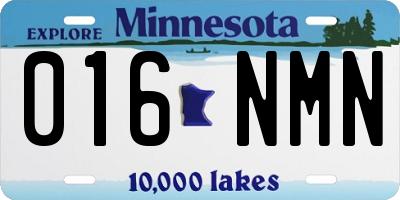 MN license plate 016NMN