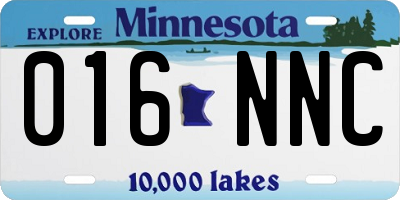 MN license plate 016NNC