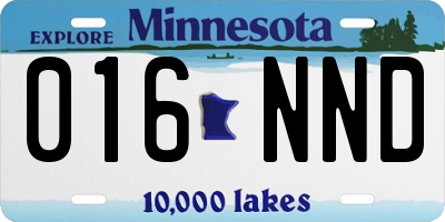 MN license plate 016NND