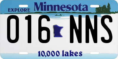 MN license plate 016NNS