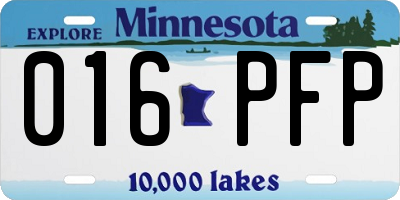 MN license plate 016PFP