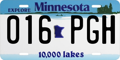 MN license plate 016PGH