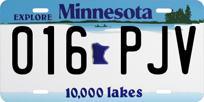 MN license plate 016PJV