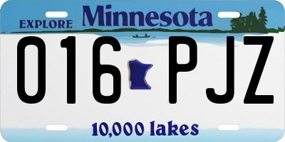 MN license plate 016PJZ
