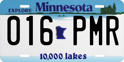 MN license plate 016PMR