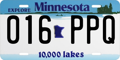 MN license plate 016PPQ