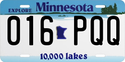 MN license plate 016PQQ