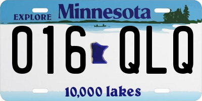 MN license plate 016QLQ
