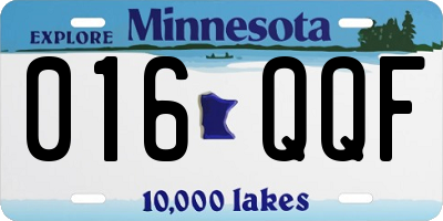 MN license plate 016QQF