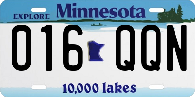 MN license plate 016QQN