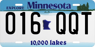 MN license plate 016QQT