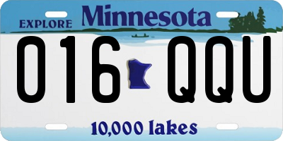 MN license plate 016QQU