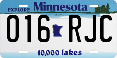 MN license plate 016RJC