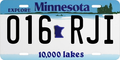 MN license plate 016RJI