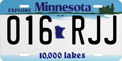 MN license plate 016RJJ