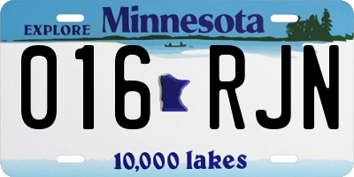 MN license plate 016RJN