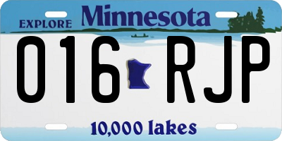 MN license plate 016RJP
