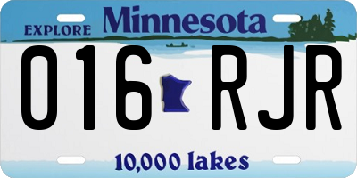 MN license plate 016RJR