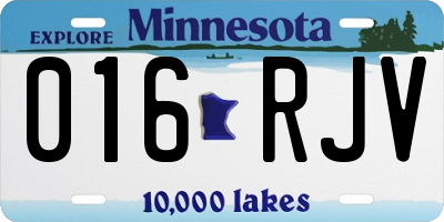 MN license plate 016RJV
