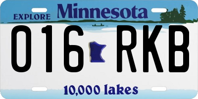 MN license plate 016RKB