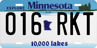 MN license plate 016RKT