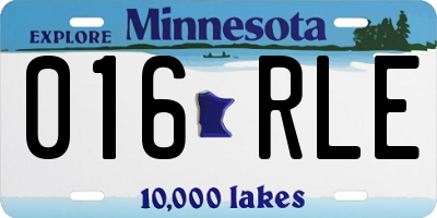 MN license plate 016RLE