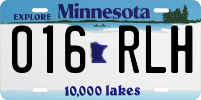 MN license plate 016RLH