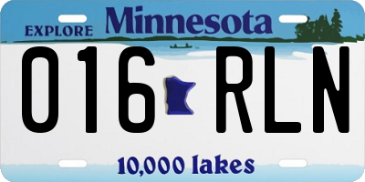 MN license plate 016RLN