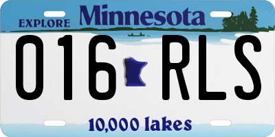 MN license plate 016RLS