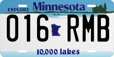 MN license plate 016RMB