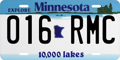 MN license plate 016RMC
