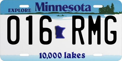 MN license plate 016RMG