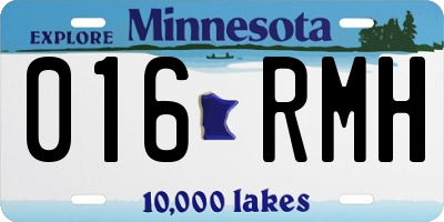 MN license plate 016RMH